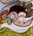 Pañal desnudo con flores 1932 cubismo Pablo Picasso